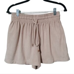 BISHOP + YOUNG Suede Like Lounge‎ Shorts Drawstring Blush Women's Size M